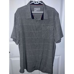 Avalanche Shirt Mens Gray Short Sleeve Button Up Hiking‎ Lightweight Size XL